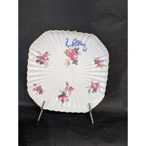 Vintage Spode Copeland's Y5775 square salad plate floral 8 1/8 in - Picture 4 of 10